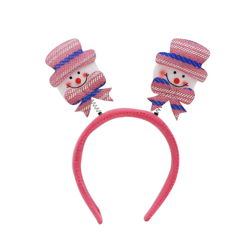 6 Pieces Christmas Headbands - Funny Reindeer Snowman Head Boppers for kids