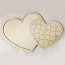 Double Heart Shaped Puzzle Jigsaw Guest Book Wedding Supplies Home Decor
