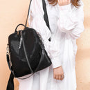 New Korean Travel Backpack Casual Student Bag Women'S Nylon Waterproof Blac