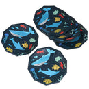 8PCS/Set Shark Tableware Cartoon Sea Animal Paper Plates Party Supplies