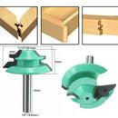 45 Degree 1/4'' Shank 1-1/2'' Lock Miter Router Bit Woodwork Tenon Cutter Tools-