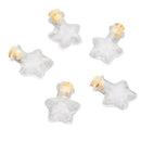 5 pcs Glass Vials Mini Bottle Cap Jewelry Transparent 27x20mm D5V5