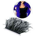 High Quality 1 Metre Ostrich Feather Trimming Fringe Ribbon Cloth Decor Trim