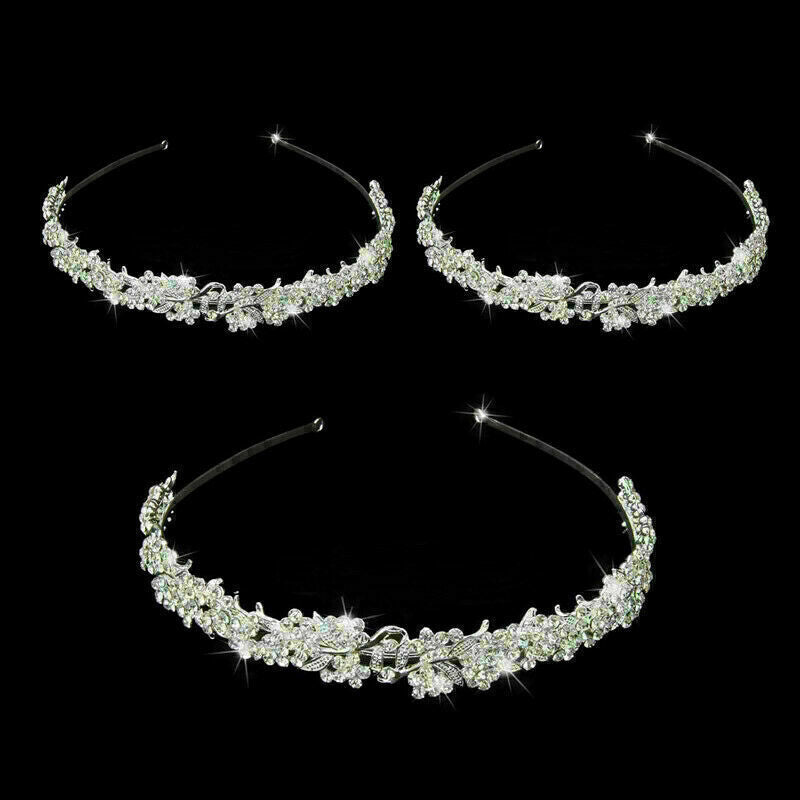 Women Wedding Bride Bridal Crystal Flower Party Hair Headband 2019 W9Q7 J0F F0R4