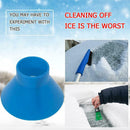 Cone Shaped Magic Car Windows Snow Remover Shovel Ice Scraper (7.5cm Blue) A