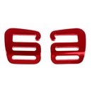 Set of 2 Aluminum Alloy Webbing Strap Buckles G Hook Outdoor Carabiners Red