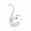 Stainless Steel Dinnerware Set For Dessert Fruit Forks Swan Base Holder IKF