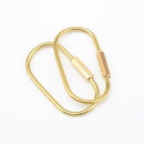 Durable brass screw lock clip key chain ring, simple style car keychain Nice Gif