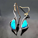 Creative Swan Turquoise Dangle Earrings Ethnic Style Women Ear Hook Jewelry