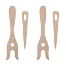 4x Wood Knitting Fork Lucet