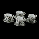 Porcelain tea set Eating Utensils 15pzs Daisy Pattern E6Y2