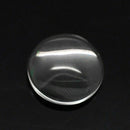 glass cabochons "round" 12 mm diameter in crystal clear - 10 pieces
