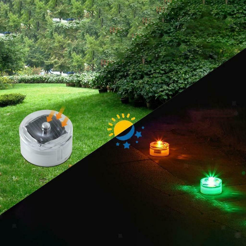 LED Solar Power Buried Light Under Ground Lamp Outdoor Path Decking green
