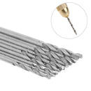 10Pcs HSS White Steel Twist Drill Bit Set 1-1.5mm For Electric Grinding Drilling