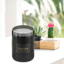 280ML Desk Candle Humidifier USB Mute Mist Maker with Ambient Light (Black) A