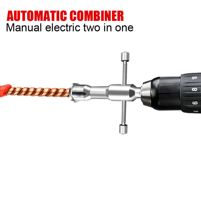 Automatic Parallel Cable Wire Quick Connector Drill Wire Stripper Twisting Tool
