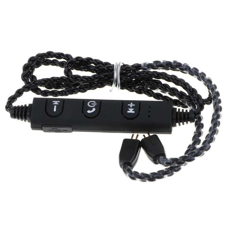 Wireless Bluetooth Cable Upgrade Wire 2 Pin for KZ-ZST/ES3/ED12/ZSR Black