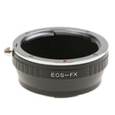 Metal Adapter Ring for Canon EOS EF EF-S Lens To  FX Camera Body X-Pro1 Black