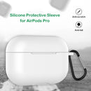 Scratchproof Silicone Earbuds Case Cover Holder Box w/Keychain for AirPods Pro