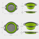 2 x Collapsible Colanders (Strainers) Set kitchen Strainer Space-Saver Fold
