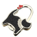 beautiful cat compact handbag holder Hanger Bag Holder Black X5D3