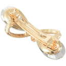 Fashion Crystal Rhinestone Oval Bowknot Barrette Hair Clip Clamp Hairpin