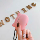 Cute Pink Pig Pattern Protective Cover Shockproof Silicone Case for Airpods 1/2