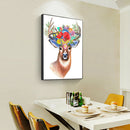 Full Round Drill Diamond Painting DIY Flowers Elk Rhinestone Picture Decor