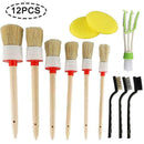 12pc Car Detailing Brush Kit Boar Hair Vehicle / Auto For Wheel Set Clean C2W2