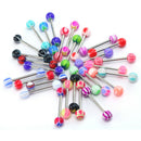 Lot 30PCS Fashion Mixed Tongue Ring Tounge Different Barbell Bar Body Rings