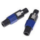 2pc Speakon Male Plug Speaker 4 Pole Conductor Audio Cable Connector FT
