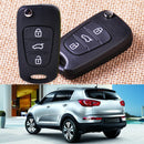 2 fit for KIA K5 K2 Sportage Hyundai i20 3-Button Flip Remote FOB Key Case Shell