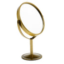 3in Mini Dual Side Normal Magnifying Oval Stand Makeup Table Mirror Bronze