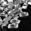 100 pcs M5 Hammer Nut Carbon Steel Aluminum Connector T Fastener Sliding Nu D3R4