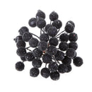 200x Mini Frosted Berry Artificial Holly Christmas Tree Decor 13cm Black