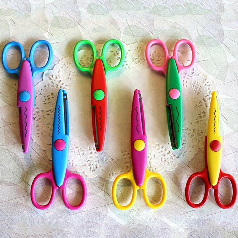 DIY Craft Scissors 6 Shaped Assorted Cutting Patterns Designs Paper Edges Tools