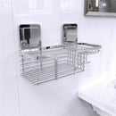 Stainless Steel Bathroom Storage Shelf Punch-Free Kitchen Bathroom Toilet W