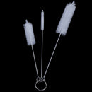 White 3Pcs Lab Test Tube Cleaning Brush Household Kitchen Bottle   Clean Tool Nw