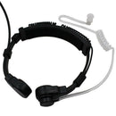 Throat Mic Microphone Covert Acoustic Tube Earpiece Headset for Midland 2Pin