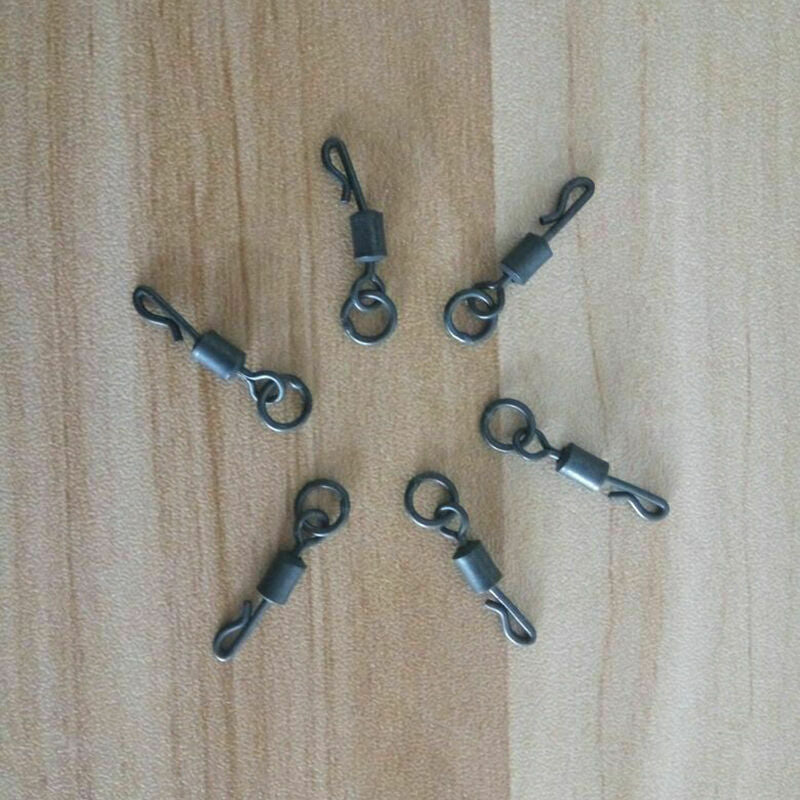 10x Quick Change Size 8 Flexi Ring Swivels Carp Rig Kwik_AU G3Q1 Tackle Fis T4N6