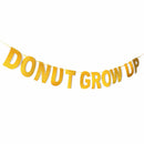 donut grow up letters glitter banner birthday party home party hanging decorGG
