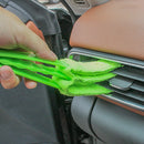 Microfiber Car A/C Air Vent Cleaning Brush Shade Blind Cleaner (Green)