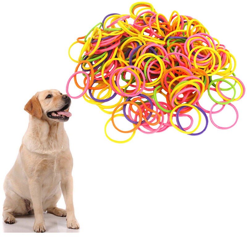 170x pet dog hair bows clips/rubber bands pet grooming hair bows accessorie A0D9