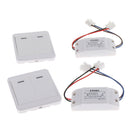 Wireless Smart Lamp Light Wall Switch 2 Gangs ON/OFF Remote Control 2sets