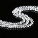 Glass Beads Rondelle Loose Bead Clear For DIY Bracelet Crafts Party Decor 6mm