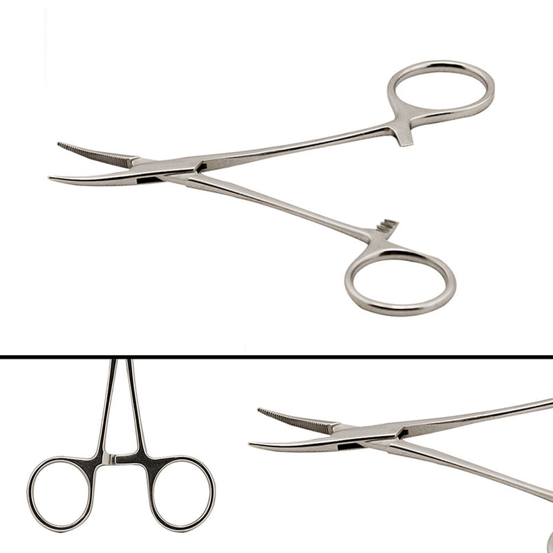 Locking Forceps Curved Mosquito Hemostat Tool 6.3 Inch Length-LW Pro