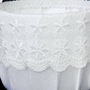 Satin Lace Embellished Wedding Flower Girl Basket---White