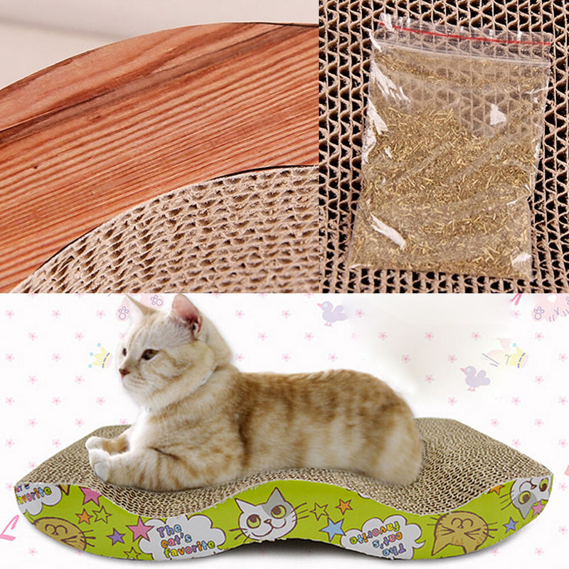 Cat Kitten Corrugated Scratch Board Pad Scratcher Soft Bed Mat Claws Care Toys A