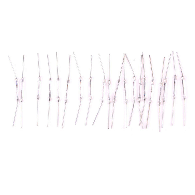 10Pcs 14mm Glass Magnetic Induction Reed Switch MagSwitch Normally Open S Gw