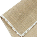8Pcs Linen Table Mat Lace Placemat Set Natural Jute Woven Tableware Mat Wed